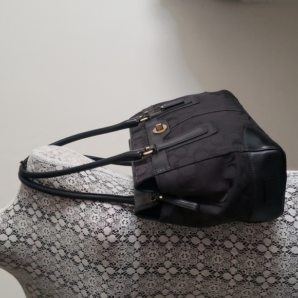 COACH 11063 Hampton Signature Black Canvas Carryall Tote - Picture 3 of 16